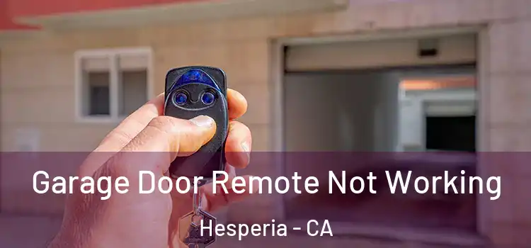  Garage Door Remote Not Working Hesperia - CA